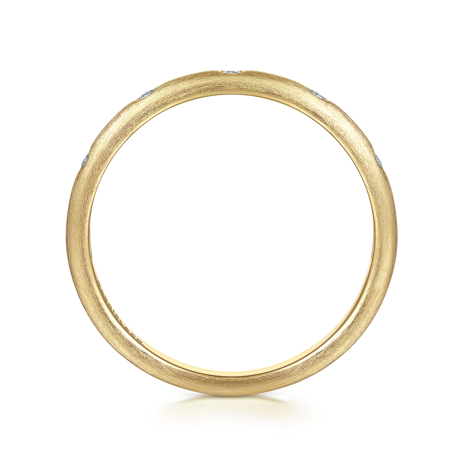 14K Yellow Gold Diamond Stackable Ring 0.04ct - 0.04 ct - Shot 2