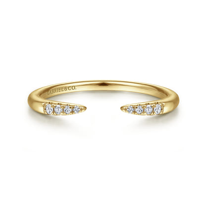 14K Yellow Gold Diamond Stackable Ring 0.05ct