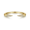 14K Yellow Gold Diamond Stackable Ring 0.05ct - 0.05 ct