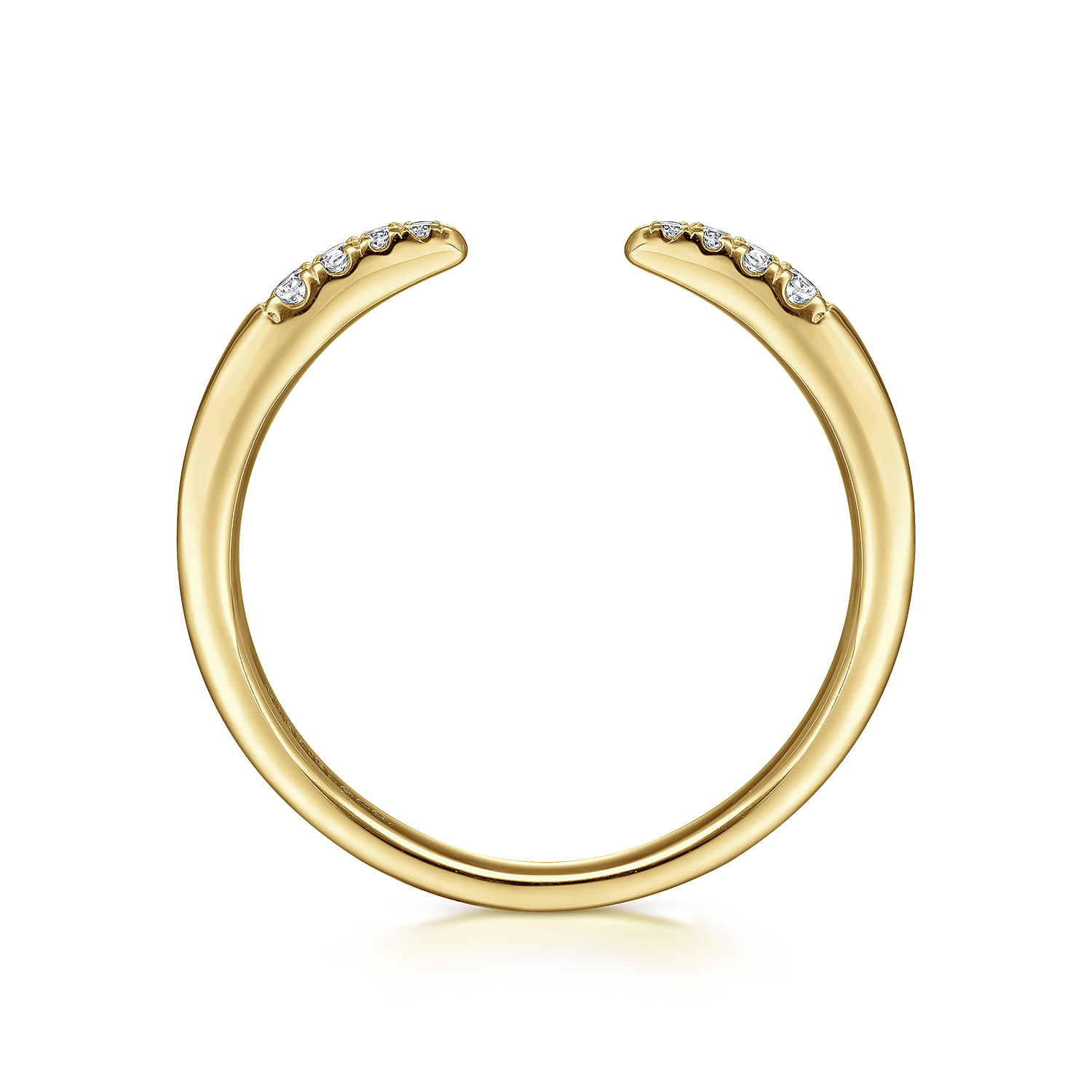 14K Yellow Gold Diamond Stackable Ring 0.05ct