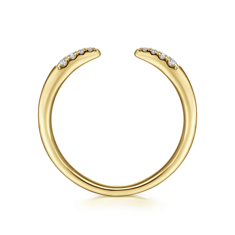 14K Yellow Gold Diamond Stackable Ring 0.05ct - 0.05 ct - Shot 2
