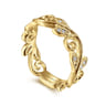 14K Yellow Gold Diamond Stackable Ring 0.09ct - 0.09 ct