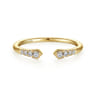 14K Yellow Gold Diamond Stackable Ring 0.1ct - 0.1 ct