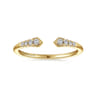 14K Yellow Gold Diamond Stackable Ring 0.1ct - 0.1 ct
