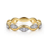 14K Yellow Gold Diamond Stackable Ring 0.21ct - 0.21 ct