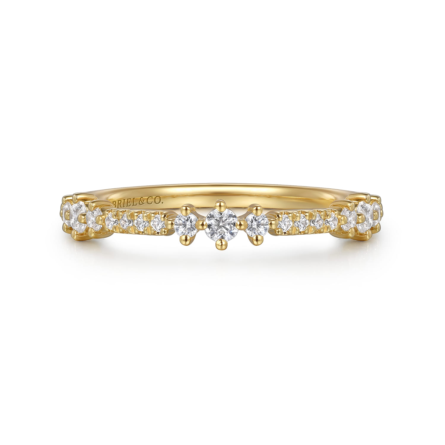 14K Yellow Gold Diamond Stackable Ring 0.24ct