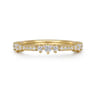 14K Yellow Gold Diamond Stackable Ring 0.24ct - 0.24 ct
