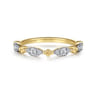 14K Yellow Gold Diamond Stackable Ring 0.2ct-Bujukan - 0.2 ct