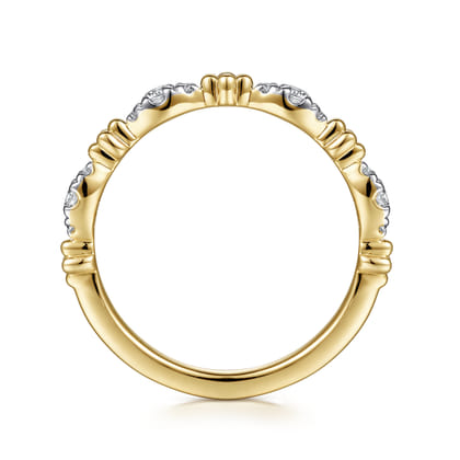 14K Yellow Gold Diamond Stackable Ring 0.2ct-Bujukan