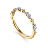 14K Yellow Gold Diamond Stackable Ring 0.2ct-Bujukan - 0.2 ct