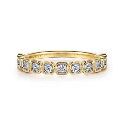 14K Yellow Gold Diamond Stackable Ring 0.2ct