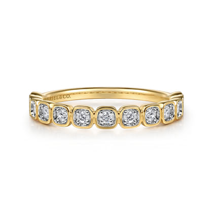 14K Yellow Gold Diamond Stackable Ring 0.2ct