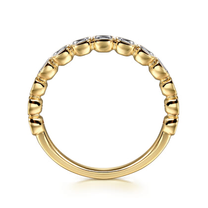 14K Yellow Gold Diamond Stackable Ring 0.2ct