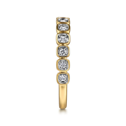 14K Yellow Gold Diamond Stackable Ring 0.2ct