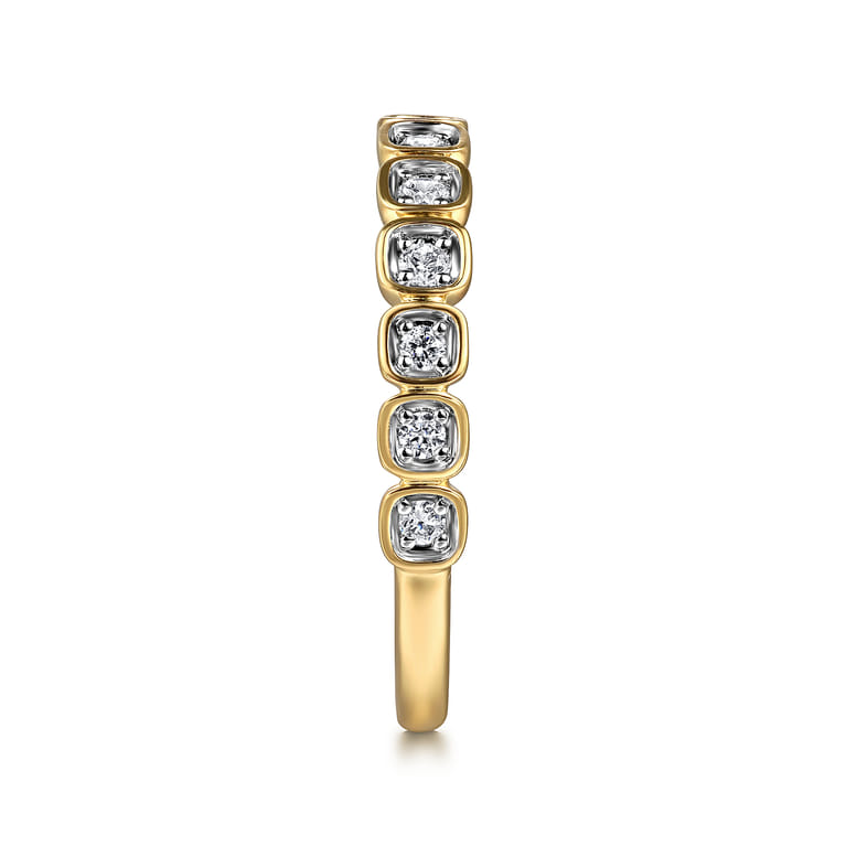 14K Yellow Gold Diamond Stackable Ring 0.2ct - 0.2 ct - Shot 4
