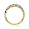 14K Yellow Gold Diamond Stackable Ring-Bujukan - 0.09 ct