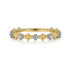 14K Yellow Gold Diamond Stackable Ring-Bujukan