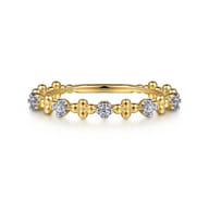 14K Yellow Gold Diamond Stackable Ring-Bujukan