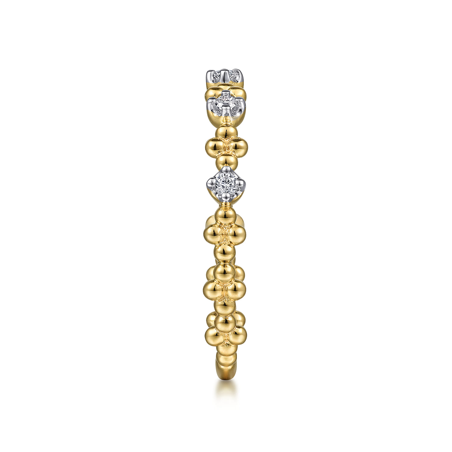 14K Yellow Gold Diamond Stackable Ring-Bujukan