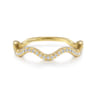 14K Yellow Gold Diamond Stackable Ring - 0.13 ct