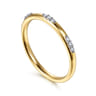 14K Yellow Gold Diamond Stackable Ring - 0.07 ct