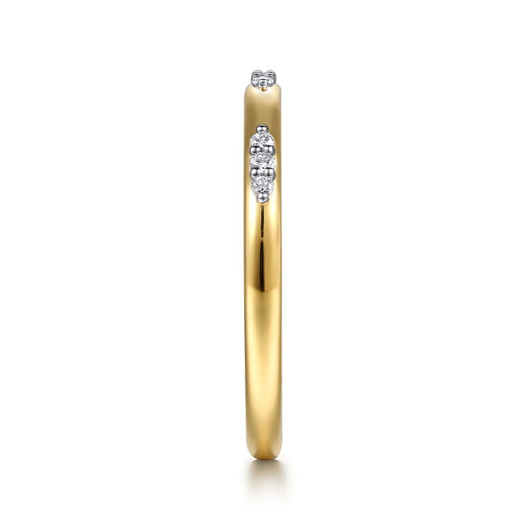 14K Yellow Gold Diamond Stackable Ring - 0.07 ct - Shot 4