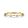 14K Yellow Gold Diamond Stackable Ring - 0.07 ct