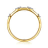 14K Yellow Gold Diamond Stackable Ring - 0.07 ct