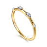 14K Yellow Gold Diamond Stackable Ring - 0.07 ct