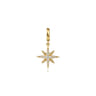 14K Yellow Gold Diamond Star Charm With Detachable Bail - 0.15 ct