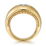14K Yellow Gold Diamond Starburst Ladies' Ring - 0.35 ct