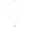 14K Yellow Gold Diamond Starburst Pendant Necklace - 0.46 ct