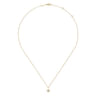 14K Yellow Gold Diamond Starburst Pendant Necklace - 0.04 ct