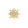 14K Yellow Gold Diamond Starburst Pin - 0.3 ct