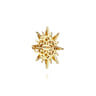 14K Yellow Gold Diamond Starburst Pin - 0.3 ct