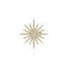 14K Yellow Gold Diamond Starburst Pin - 0.9 ct