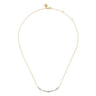 14K Yellow Gold Diamond Station Bar Necklace - 0.35 ct