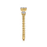 14K Yellow Gold Diamond Station Bujukan Stackable Ring - 0.1 ct