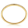 14K Yellow Gold Diamond Station Closed Bangle Bracelet - 0.4 ct