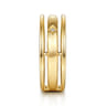 14K Yellow Gold Diamond Station Easy Stackable Ring - 0.02 ct