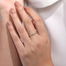 14K Yellow Gold Diamond Station Stackable Ring - 0.35 ct