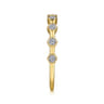 14K Yellow Gold Diamond Station Stackable Ring - 0.09 ct