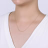 14K Yellow Gold Diamond Stations Bar Necklace - 0.06 ct