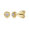 14K Yellow Gold Diamond Stud Earrings - 0.04 ct