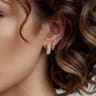14K Yellow Gold Diamond Stuggies Earrings - 0.5 ct