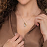 14K Yellow Gold Diamond Swirl Pendant Necklace - 0.5 ct