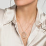 14K Yellow Gold Diamond Swirl Pendant Necklace - 0.55 ct