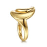 14K Yellow Gold Diamond Swirl Ring - 0.3 ct