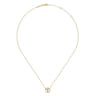 14K Yellow Gold Diamond T Initial Pendant Necklace - 0.05 ct