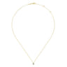14K Yellow Gold Diamond Teardrop Pendant Necklace - 0.09 ct
